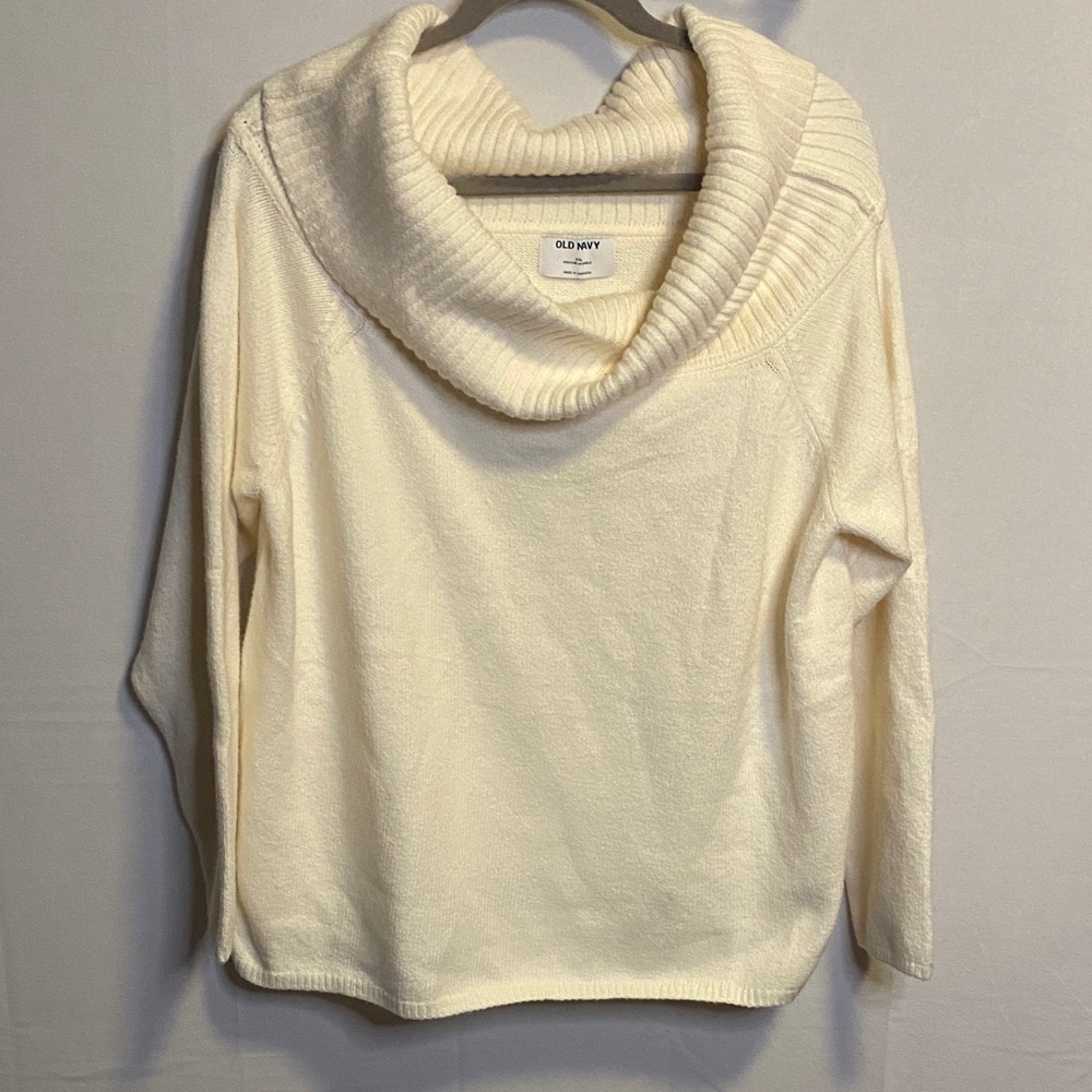 Old Navy Cream Cowl Neck Sweater